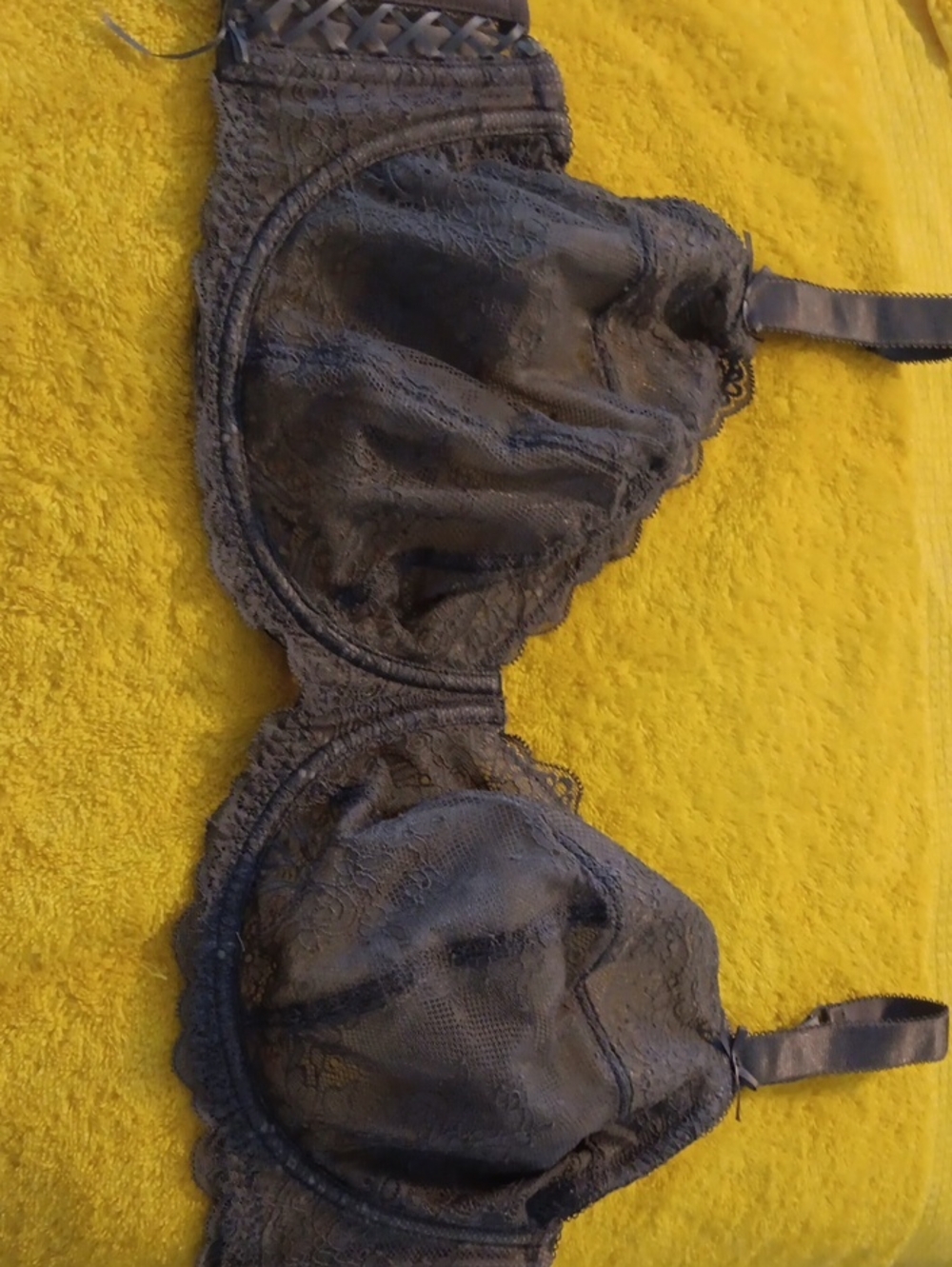 Adore Me Black Sheer Lace Unlined Underwire Bra
